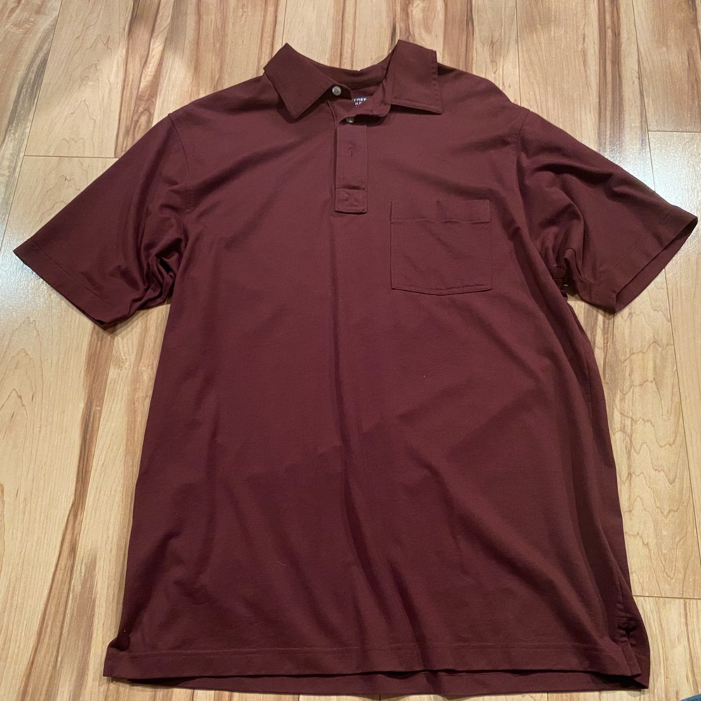 Roundtree & Yorke Deep Maroon Polo Shirt—M